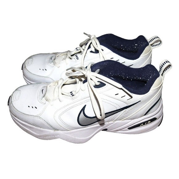Nike Air Monarch IV Men\'s 415445-102 White Navy Shoe Size 9 main image 8